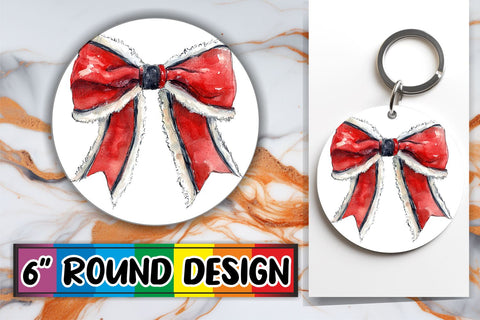 15x Sublimation Round Keychain Pack , Bow Sublimation afrosvg 