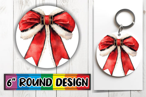 15x Sublimation Round Keychain Pack , Bow Sublimation afrosvg 