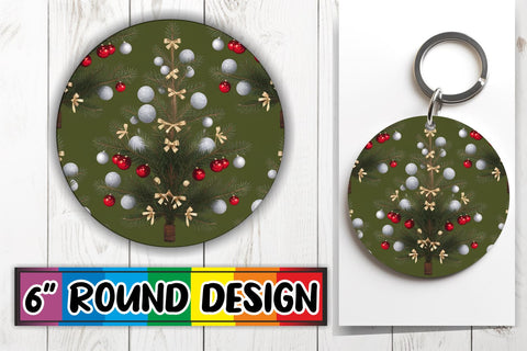 15x Sublimation Round Keychain Pack , Christmas Sublimation afrosvg 