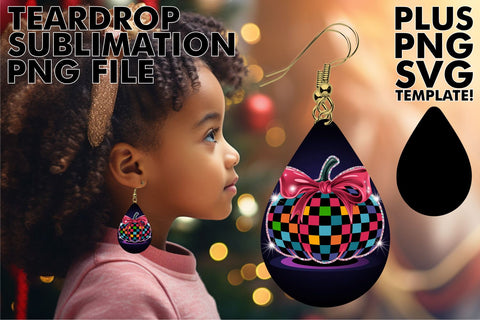 15x Teardrop Earring Design Kit for Creative , Neon Fall Sublimation afrosvg 