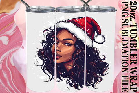 15x Tumbler Wrap Bundle Sublimation 20oz , Xmas Girl Sublimation afrosvg 