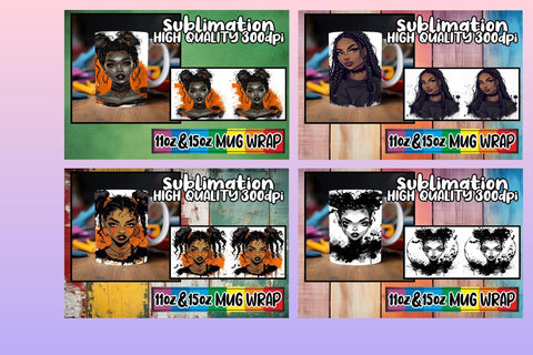 15x Vibrant Mug Wrap , Halloween Sublimation afrosvg 
