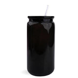 16 oz Glass Can Single Wall - Black