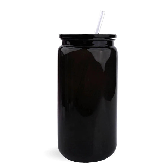 16 oz Glass Can Single Wall - Black Physical DIY Craft Warehouse 