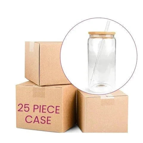16 oz Glass Can Single Wall - Clear Physical DIY Craft Warehouse 