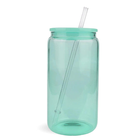 16 oz Glass Can Single Wall - Mint Green Physical DIY Craft Warehouse 