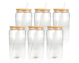16 oz Glass Can Single Wall - Set of 6