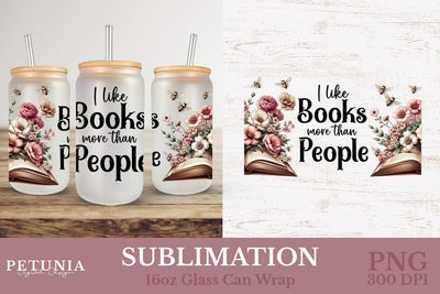 16 oz Glass Can Wrap | Sublimation Glass Can Design Sublimation Petunia Digital Design 