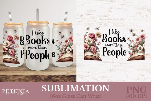 16 oz Glass Can Wrap | Sublimation Glass Can Design Sublimation Petunia Digital Design 