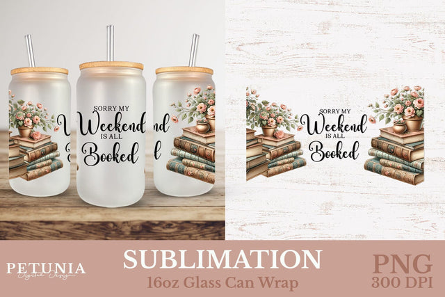 16 oz glass Can Wrap | Sublimation Glass Can Design Sublimation Petunia Digital Design 