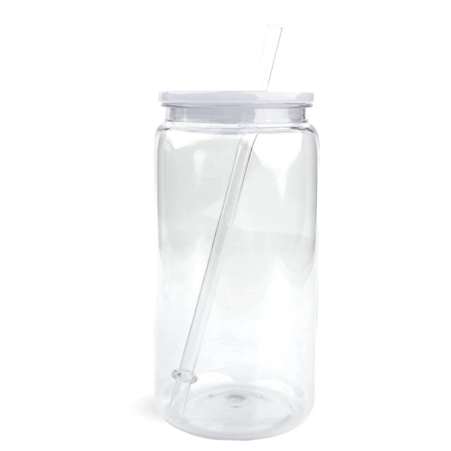 16 oz Plastic Can Transparent - Clear Physical DIY Craft Warehouse 