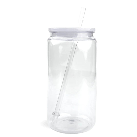 16 oz Plastic Can Transparent - Clear Physical DIY Craft Warehouse 