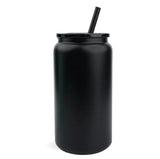 16 oz Stainless Steel Metal Can - Powder Coated Black