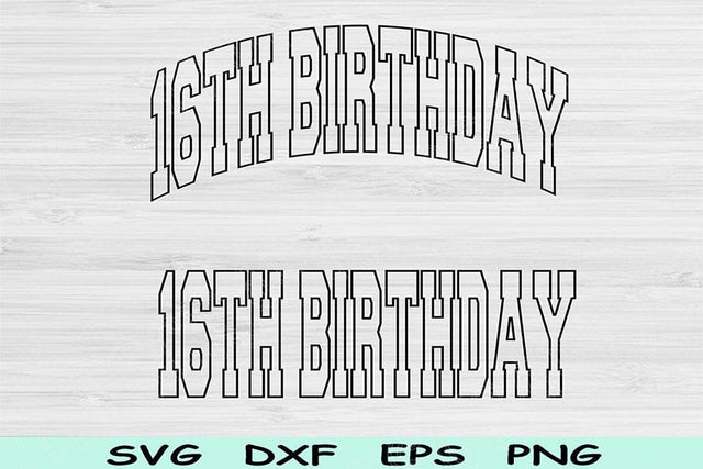 16th Birthday Svg Cut Files, Sixteen Birthday Svg, 16 Year Old Svg Files For Cricut, Birthday Png, Sixteen Svg, Teenager Svg Digital Designs SVG TiffsCraftyCreations 