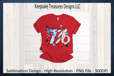 1776 Patriotic 4th Of July Design, Independence Day, Sublimation Png Printable Sublimation Keepsake Treasures Designs LLC. 