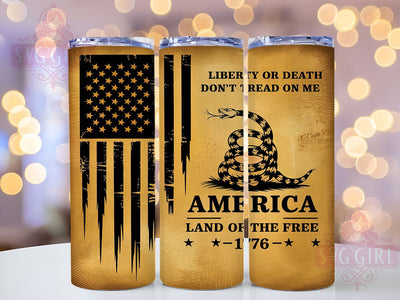1776 Patriotic Liberty Tumbler Wrap, Don’t Tread On Me Tumbler, America Land Of The Free Drinkware, 1776 Patriotic Tumbler, Gadsden Flag Sublimation Design, USA Independence Day Cup Sublimation SvggirlplusArt 