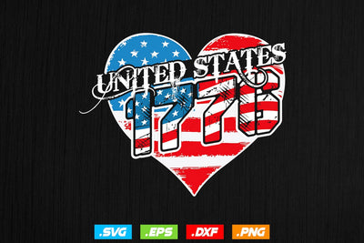 1776 United States Flag USA t-shirt design Design SVG Creativeart88 
