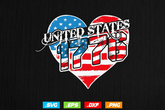 1776 United States Flag USA t-shirt design Design SVG Creativeart88 