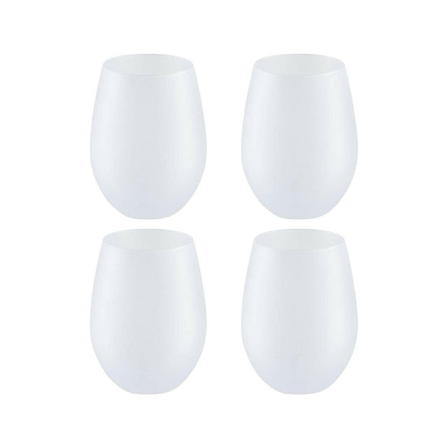 17oz Frosted Stemless Wine Glasses | Craft Express 4 Pack of Sublimation-Ready Blanks Physical Craft Express 