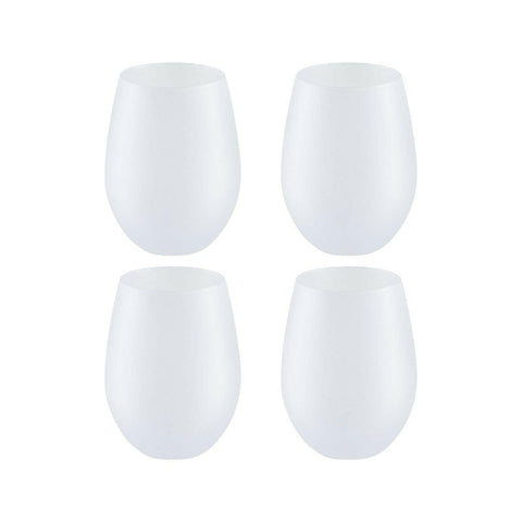 17oz Frosted Stemless Wine Glasses | Craft Express 4 Pack of Sublimation-Ready Blanks Physical Craft Express 