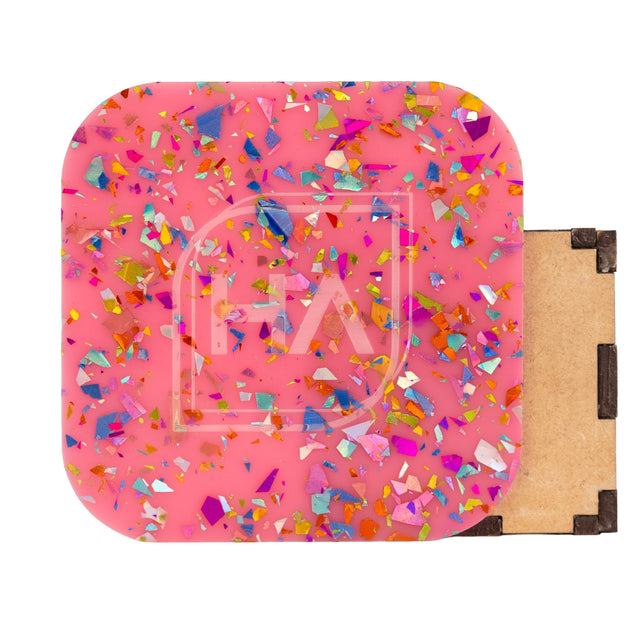 1/8 Bubblegum Pink Princess Flake Cast Acrylic Sheet Physical Houston Acrylic 