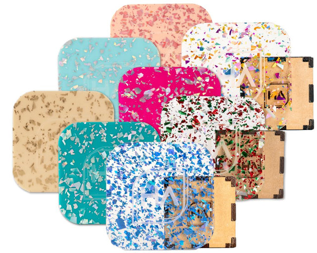 1/8" Flake Acrylic Starter Bundle | 8 12" x 19" Sheets Physical Houston Acrylic 