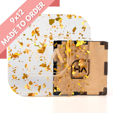 1/8 Gold Holographic Flake Cast Acrylic Sheet Physical Houston Acrylic 