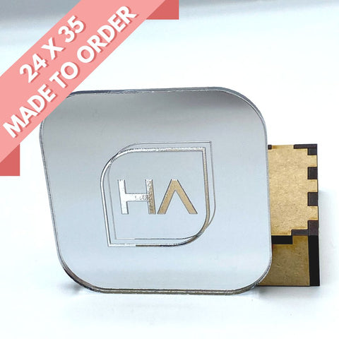 1/8 in Clear (Silver) Mirror Acrylic Physical Houston Acrylic 24" x 35" 