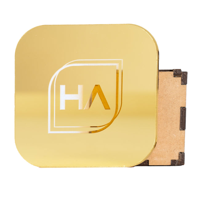 1/8 in Yellow Gold Mirror Acrylic Sheet Physical Houston Acrylic 12" x 19" 