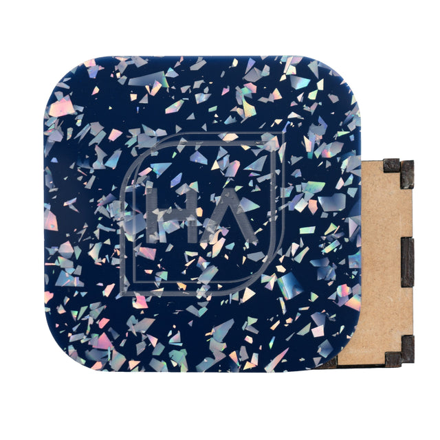 1/8 Navy and Silver Holographic Flake Cast Acrylic Sheet Physical Houston Acrylic 