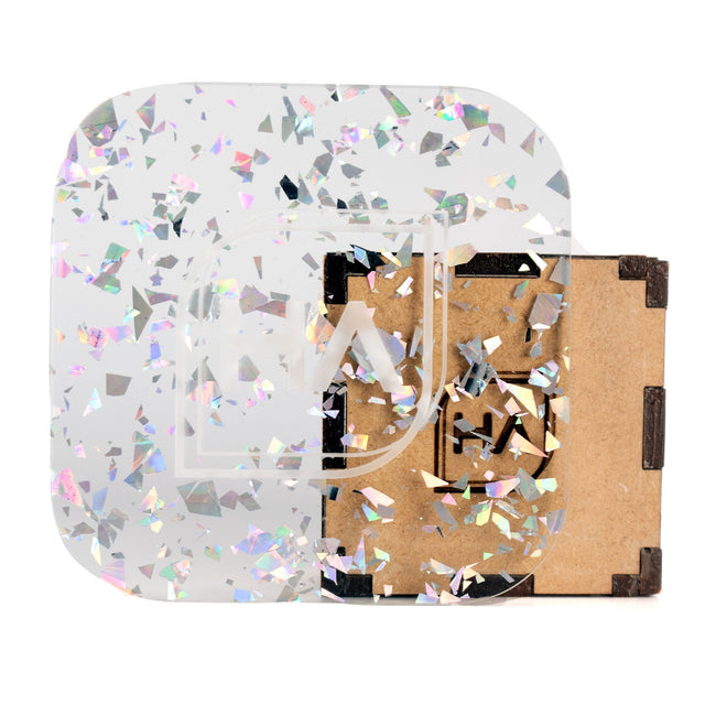 1/8 Silver Holographic Flake Cast Acrylic Sheet Physical Houston Acrylic 