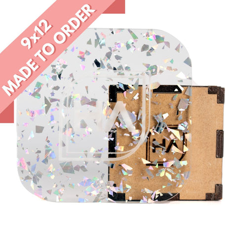 1/8 Silver Holographic Flake Cast Acrylic Sheet Physical Houston Acrylic 