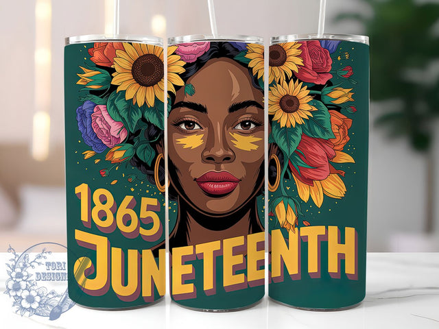 1865 Black Women Empowerment Tumbler, Affirmation Art, 1865 Theme, Empowerment Design, Tumbler Wrap, Sublimation Design, 20oz Tumbler Sublimation ToriDesigns 