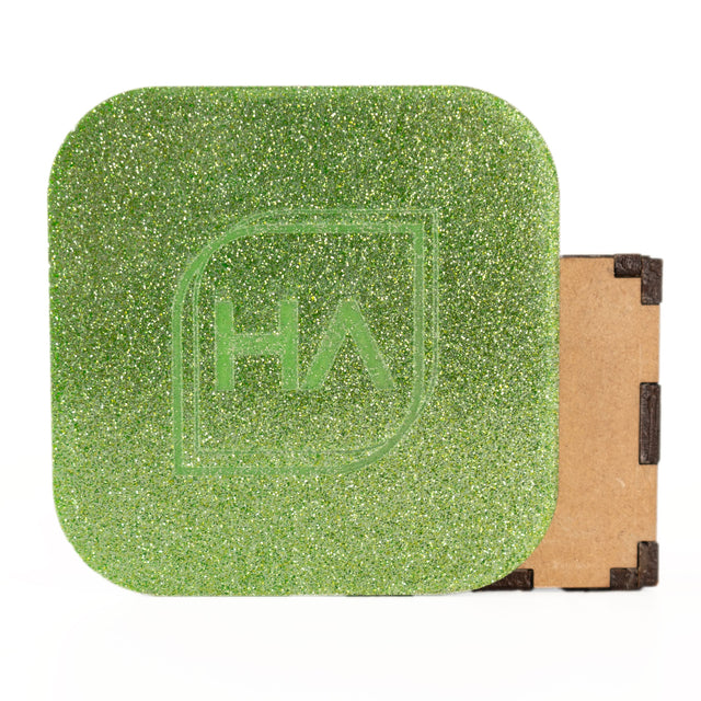 1/8in ColorCarve Lime Green Glitter Cast Acrylic Sheet Physical Houston Acrylic 