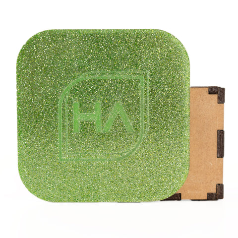1/8in ColorCarve Lime Green Glitter Cast Acrylic Sheet Physical Houston Acrylic 