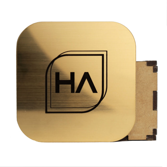 1/8in Two Tone Brushed Gold/Black Acrylic Sheet Physical Houston Acrylic 