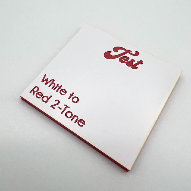 1/8in Two Tone White/Red Acrylic Sheet Physical Houston Acrylic 