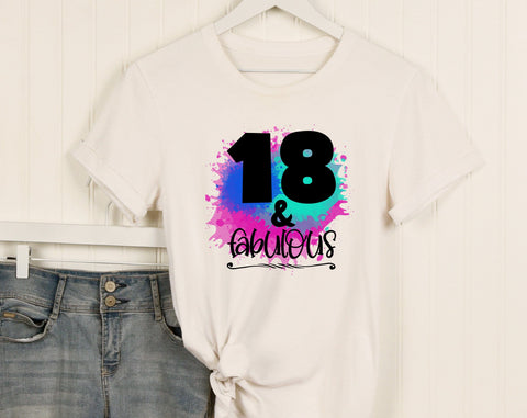18th Birthday Sublimation Designs Bundle, 6 18th Birthday PNG Files, 18 And Fabulous PNG, Hello Eighteen PNG, Cheers To 18 Years PNG Sublimation HappyDesignStudio 