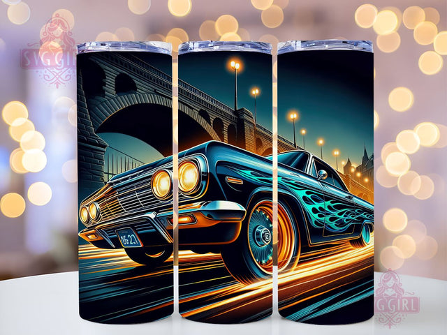 1963 Chevy Impala 20oz Tumbler Wrap Sublimation Design, Straight Tapered Tumbler Wrap, Classic Cars Tumbler Png, Instant Digital Download Sublimation SvggirlplusArt 