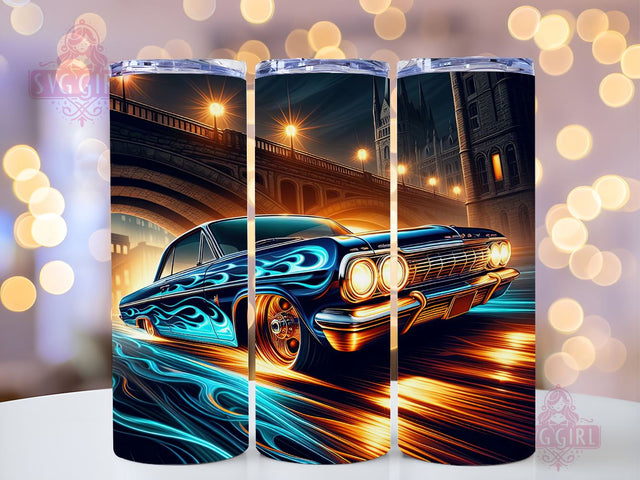 1963 Chevy Impala 20oz Tumbler Wrap Sublimation Design, Straight Tapered Tumbler Wrap, Classic Cars Tumbler Png, Instant Digital Download Sublimation SvggirlplusArt 
