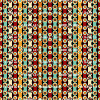 1970s Style Retro Bohemian Seventies Vintage Chain Link Pattern Digital Paper Digital Pattern Karma Genie Graphics 