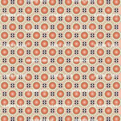 1970s Yellow Orange Pink Retro Floral Mid Century Pattern Digital Paper Digital Pattern Karma Genie Graphics 