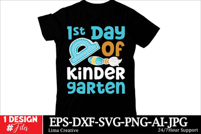 1st Day Of Kinder Garten T-shirt Design, Welcome Back To School , Back To School SVG Cut File, Back To School Sublimation PNG SVG Insomnia Std 