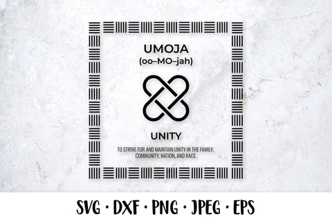 1st day of Kwanzaa. Seven Principles of Kwanzaa typography SVG LaBelezoka 