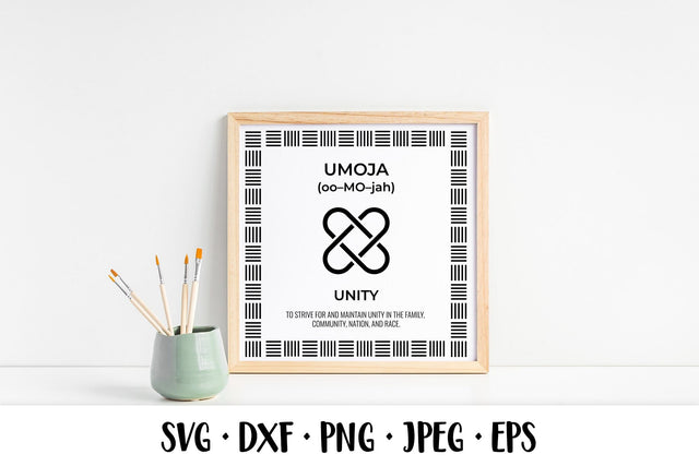 1st day of Kwanzaa. Seven Principles of Kwanzaa typography SVG LaBelezoka 