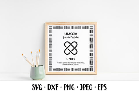 1st day of Kwanzaa. Seven Principles of Kwanzaa typography SVG LaBelezoka 