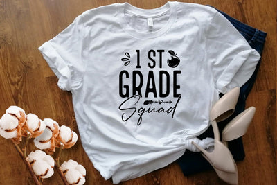 1st Grade Squad Svg Png Files, Back To School, First Grade Teacher Shirt, First Day Of School, Teachers Day Svg, School Life SVG DesignDestine 