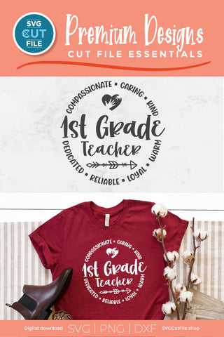 1st Grade svg, 1st grader svg, first grade teacher svg, unisex SVG SVG Cut File 