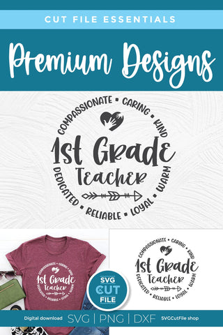 1st Grade svg, 1st grader svg, first grade teacher svg, unisex SVG SVG Cut File 