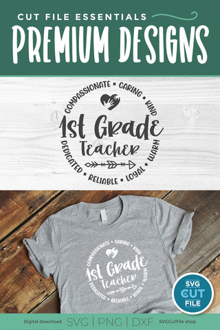 1st Grade svg, 1st grader svg, first grade teacher svg, unisex SVG SVG Cut File 